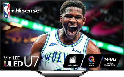 Hisense 65U7N 65-Inch ULED 4K Smart TV Mini-LED 144Hz Google TV
