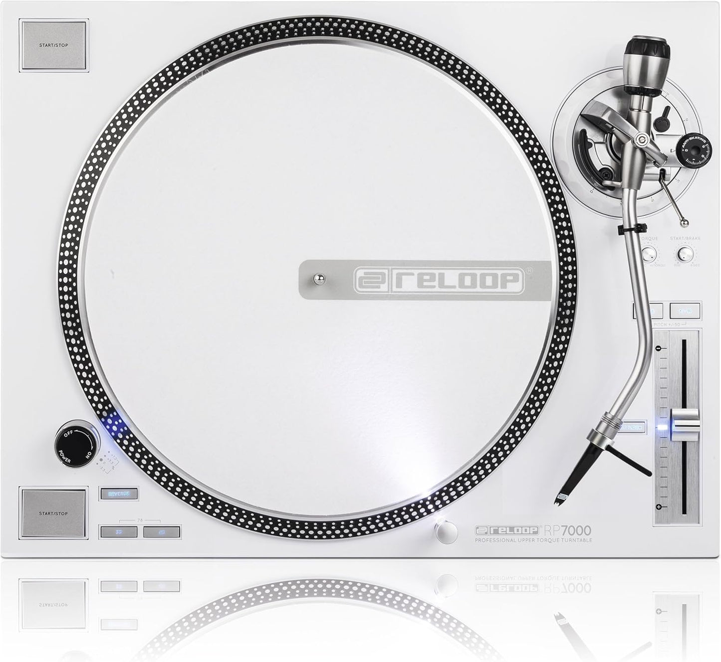 Reloop AMS-RP-7000-LTD Quartz DJ Turntable Silver