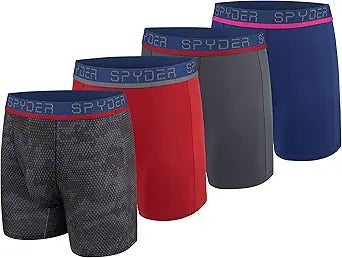 Spyder Mens Boxer Briefs 4-Pack Performance Underwear — main product image