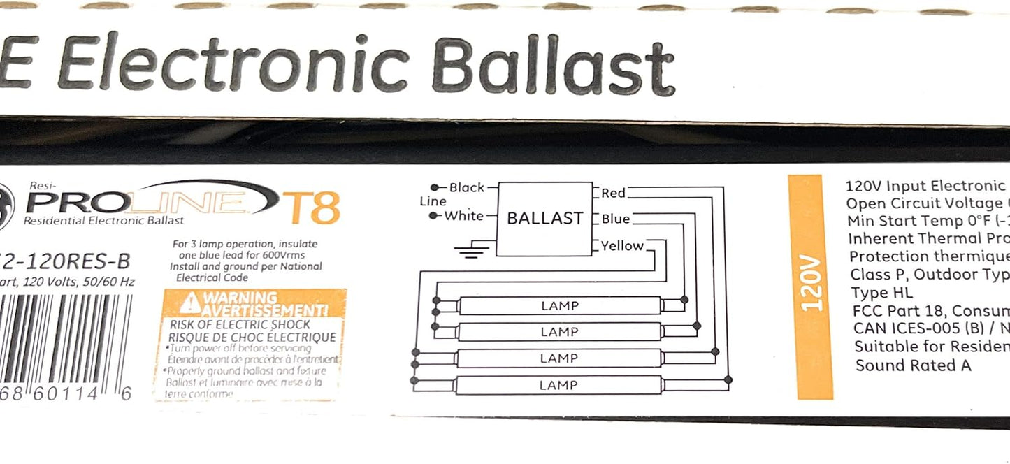 GE 4316860114 120V Electronic Fluorescent Light Ballast