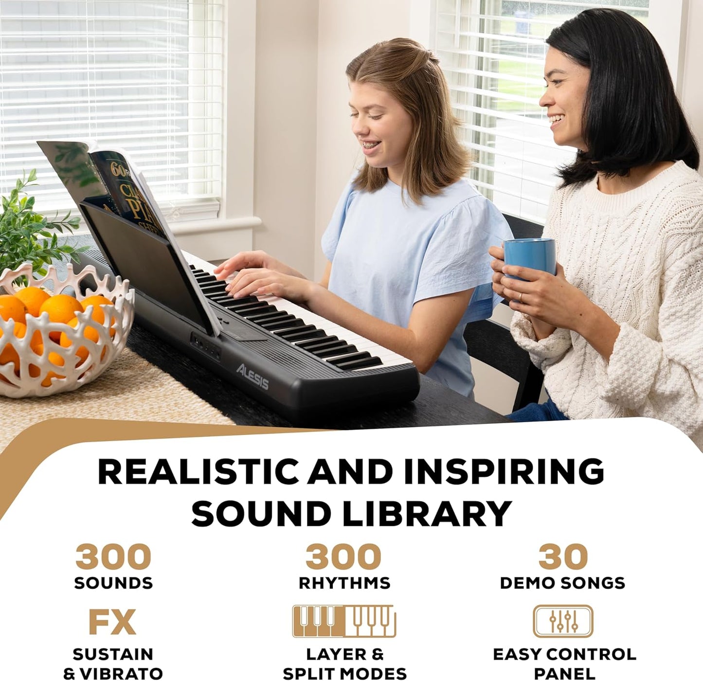 Alesis MELODY61 MK4 KO 61-Key Keyboard Piano for Beginners