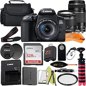 Canon EOS 850D Rebel T8i DSLR Camera Lens Bundle