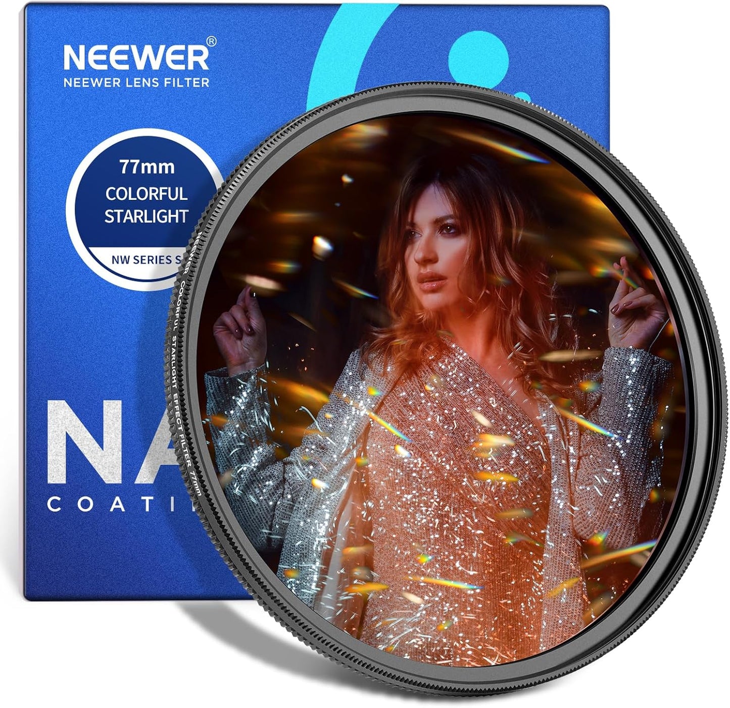 Neewer 77mm Colorful Starlight Brushed Camera Lens Filter