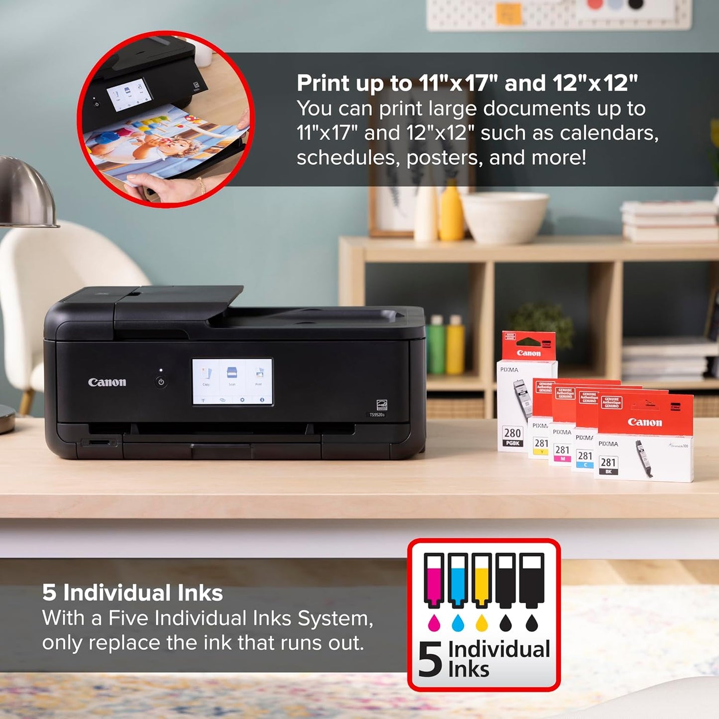 Canon PIXMA TS9520a Wireless All-in-One Printer