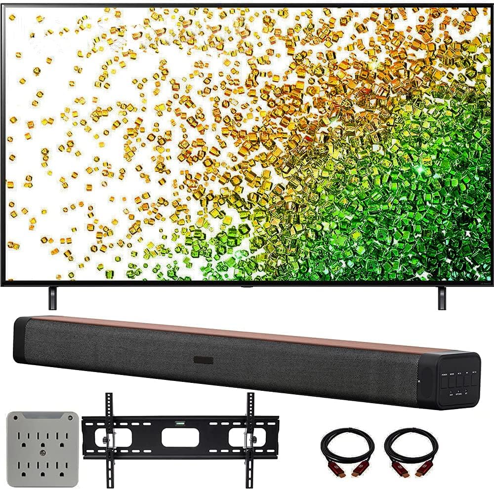 LG E2LG55NANO80UPA 55-Inch NanoCell 4K Smart TV Bundle