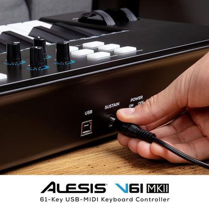 Alesis V61 MKII USB MIDI Keyboard Controller - 61 Velocity Keys