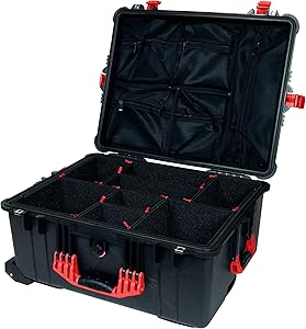 Pelican 1610 Black & Red Case TrekPak Dividers