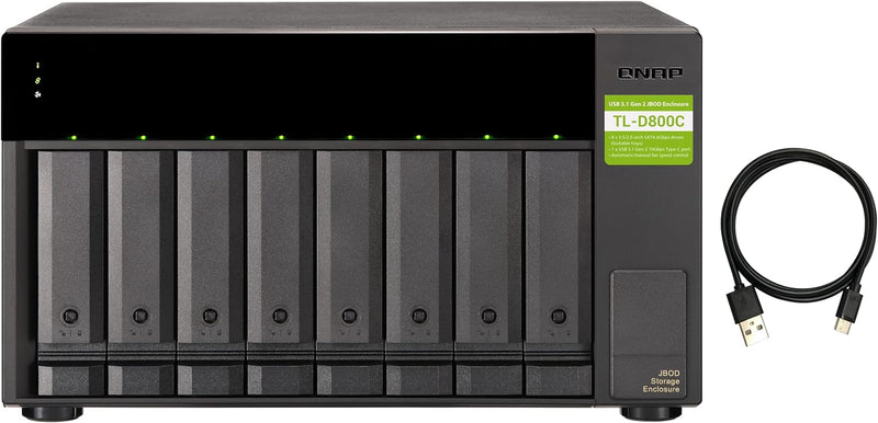 QNAP TL-D800C 8-Bay USB 3.2 Gen 2 JBOD — main product image