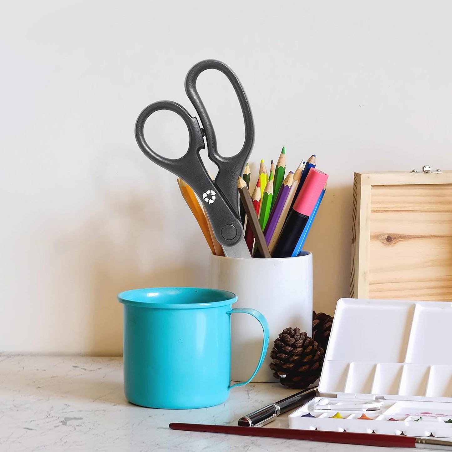 Westcott 15585 Kleenearth 8-Inch Straight Scissors 3-Pack