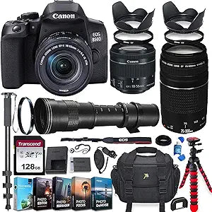 Canon EOS 850D Rebel T8i DSLR Camera Bundle (Renewed)