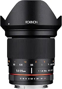 Rokinon RK20M-C 20mm f/1.8 Wide Angle Lens Canon EF