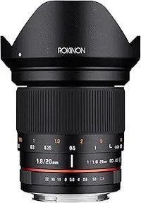 Rokinon RK20M-C 20mm f/1.8 Wide Angle Lens Canon EF