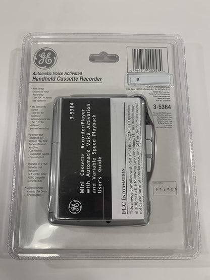 GE 35364 Mini Cassette Recorder - Silver