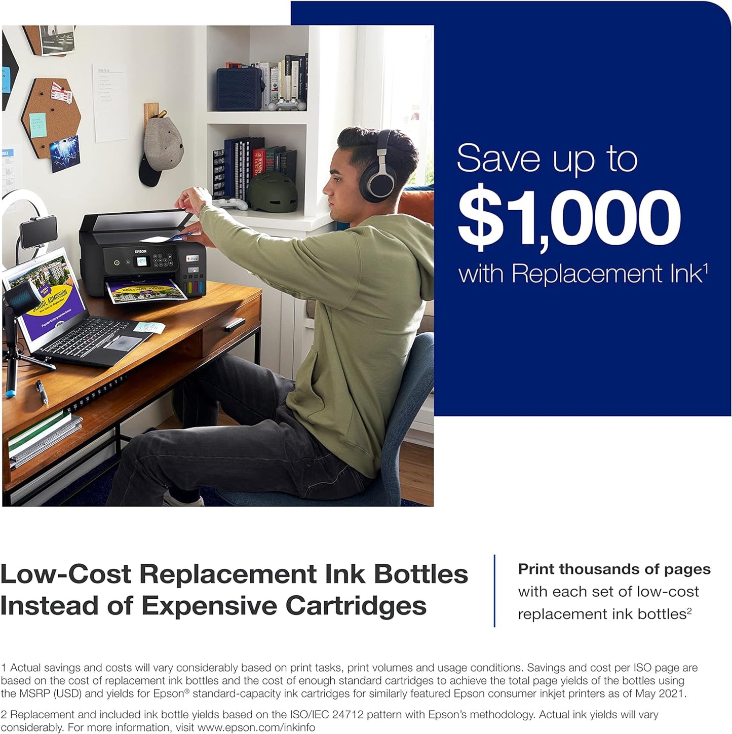 Epson ET-2800 Black EcoTank - Wireless All-in-One Printer