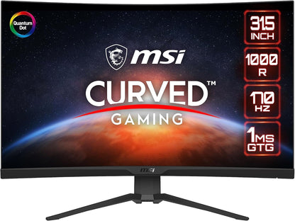 MSI MAG325CQRF QD 31.5" 170Hz Curved QHD Gaming Monitor