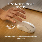 Logitech 910-007116 M240 Silent Bluetooth Wireless Mouse Off-White