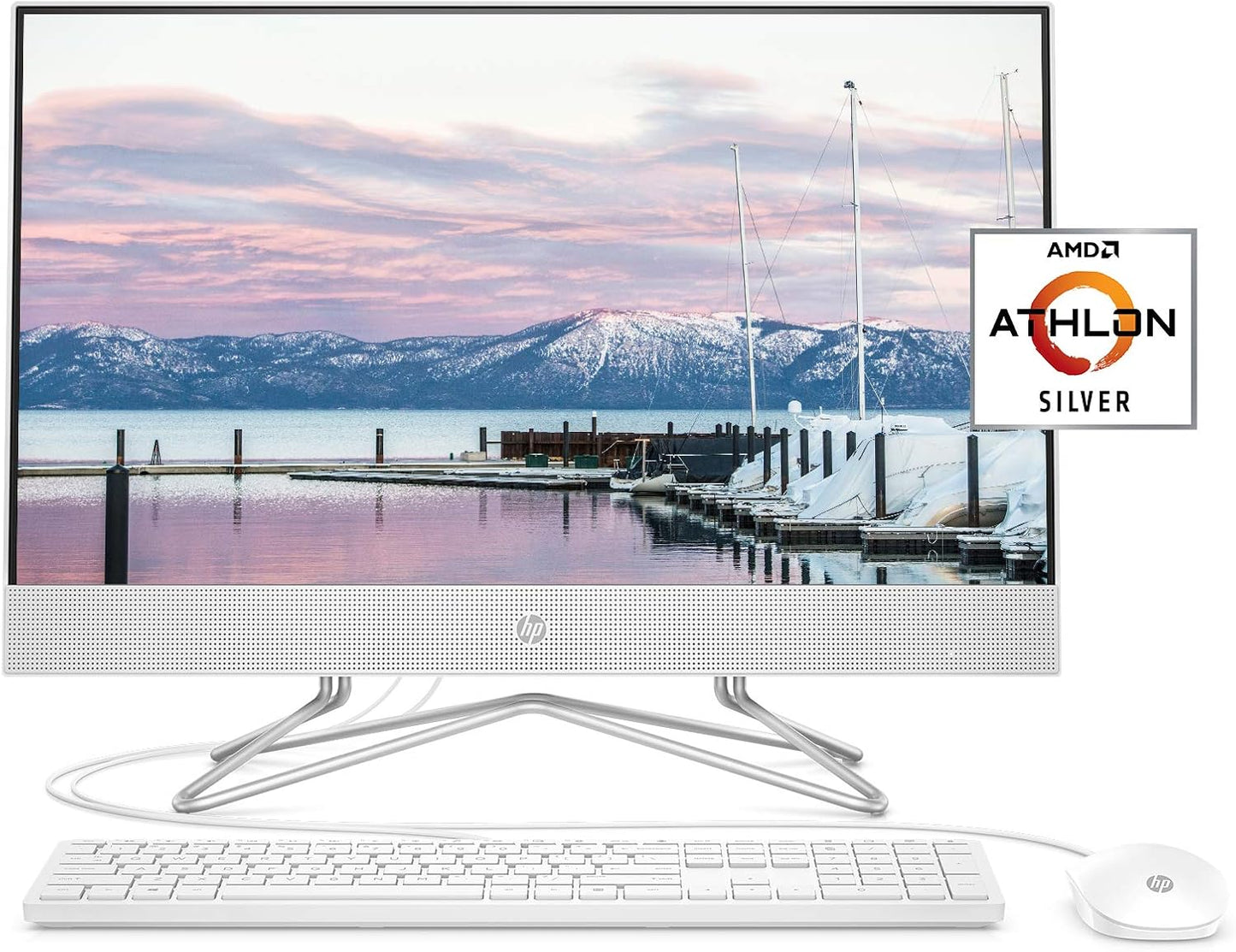 HP 24-dd0010 24" All-in-One Desktop Athlon Silver 8GB 256GB SSD
