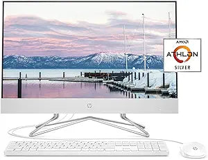 HP 24-dd0010 24-inch All-in-One Desktop Computer, AMD Athlon