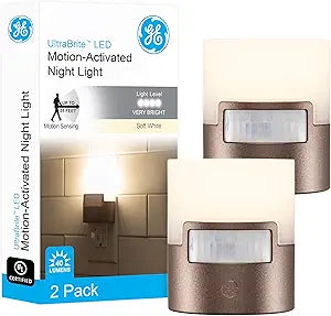 GE 46474 LED Motion Sensor Night Light 2-Pack