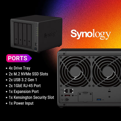 Synology DS923+ 4-Bay NAS Enclosure 32GB RAM 1TB SSD