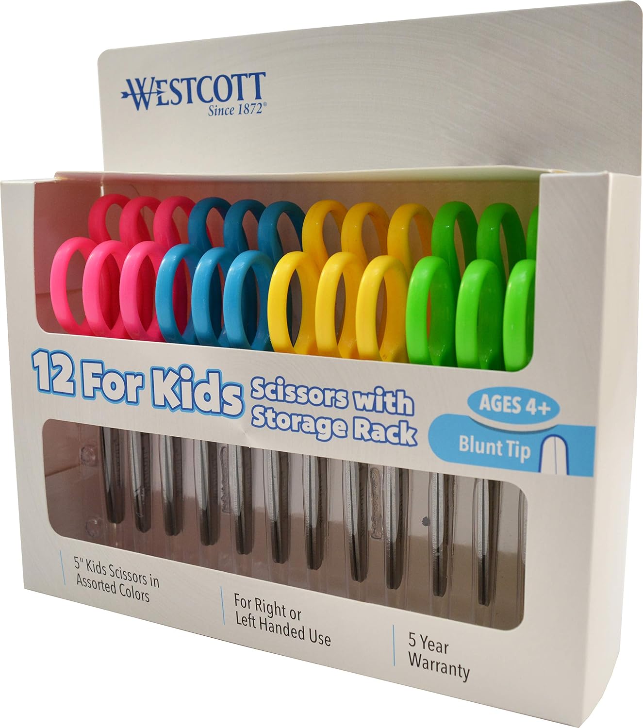 Westcott ACM13140 Kids Scissors 5" Blunt 12-Pack