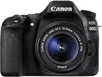 Canon EOS 80D Digital SLR Kit 18-55mm STM Lens (Renewed)
