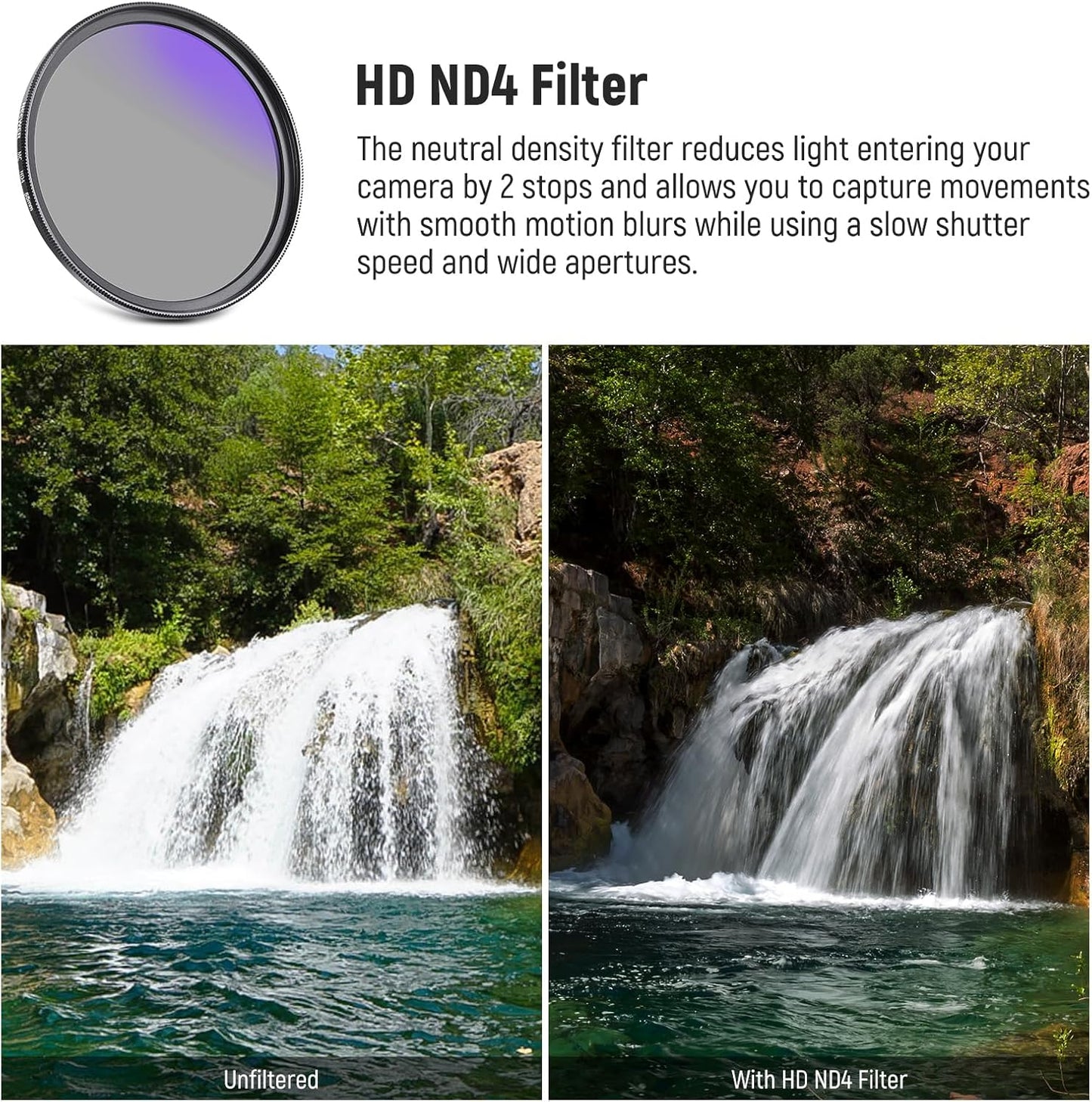 Neewer 10103738 55mm UV CPL ND4 Filter Kit