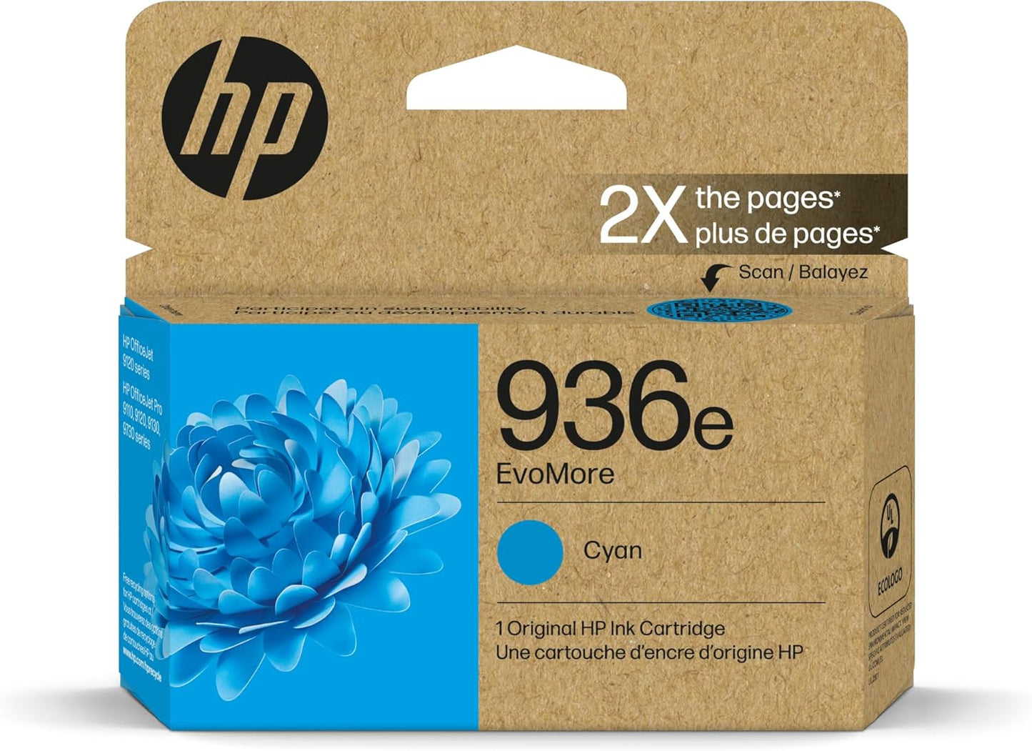 HP 4S6V3LN 936e EvoMore Cyan Ink Cartridge