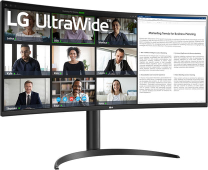 LG 34WR55QK-B.AUS 34-inch UltraWide WQHD 100Hz Curved Monitor