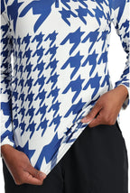 Spyder 38B125314 Women's Houndstooth Half Zip T-Neck