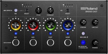 Roland BRIDGE CAST Mixer Samson Q2U USB/XLR Microphone Bundle