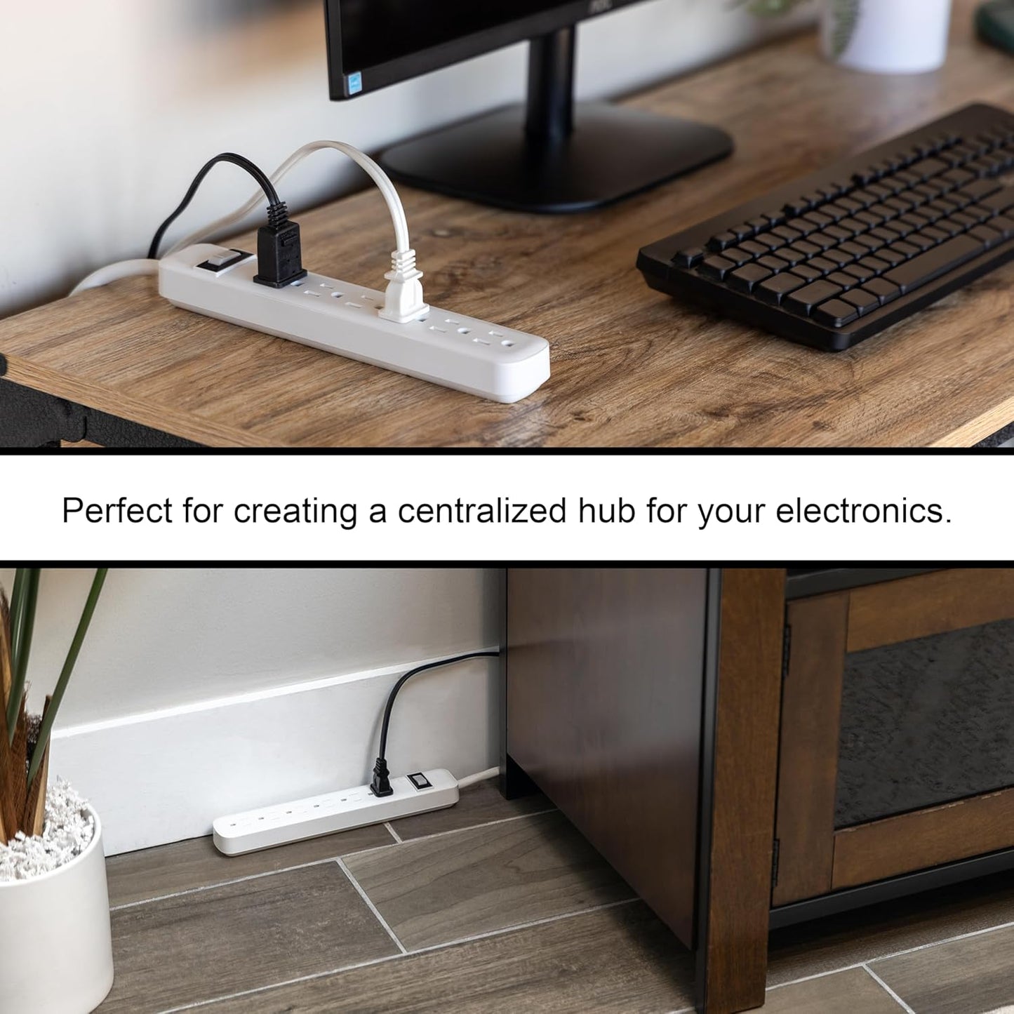 GE 14833 6-Outlet Power Strip 2-Pack