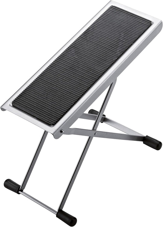 K&M 14670N Guitar Footrest Nickel Powdercoat Adjustable