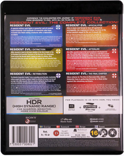 Sony 52GSU3100802 Resident Evil 4K UHD Collection