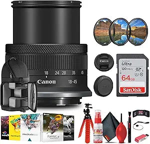 Canon 4858C002 RF-S 18-45mm Lens Bundle (Renewed)