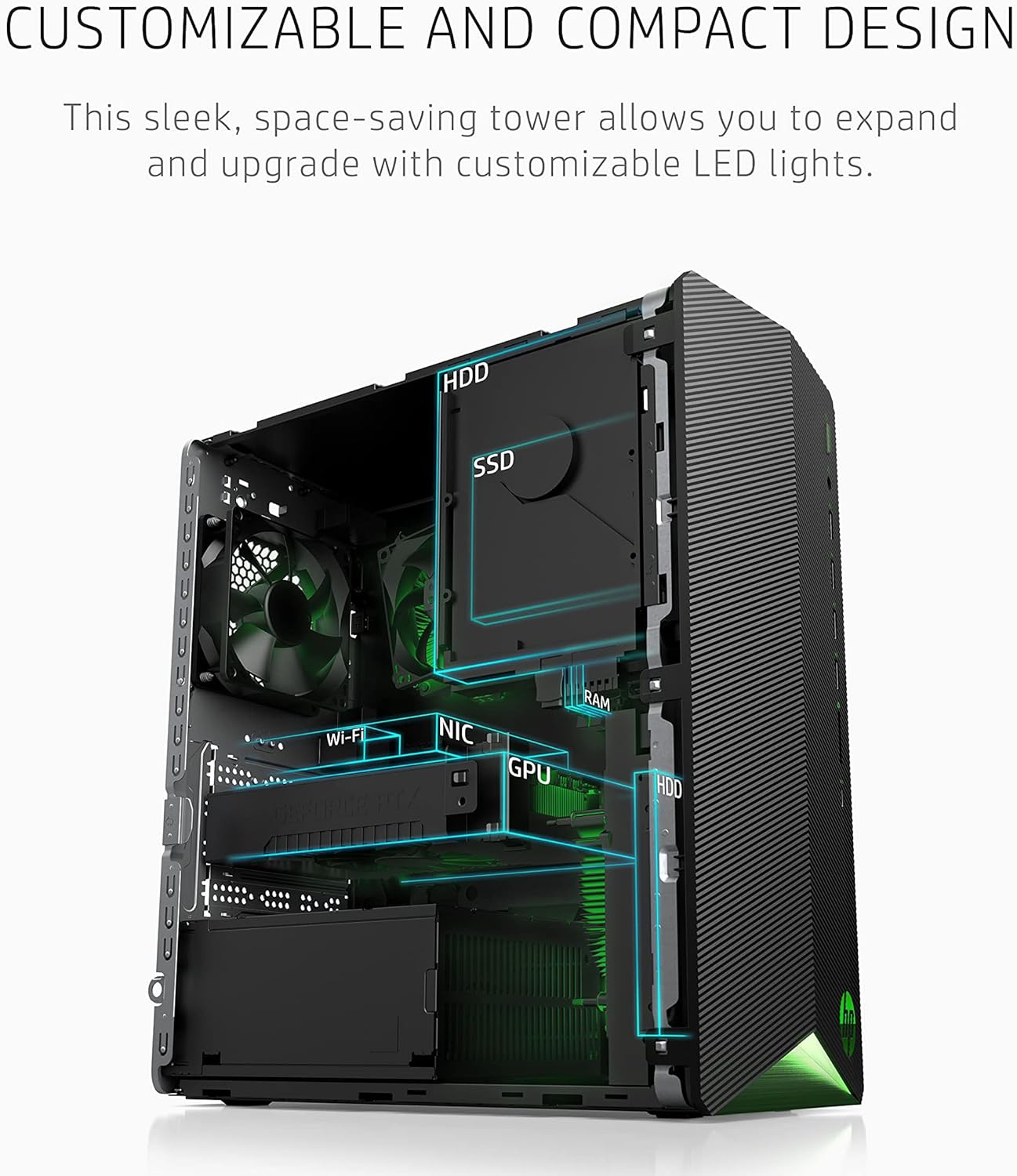 HP Pavilion TG01 Gaming Desktop i7-11700F 64GB 2TB SSD