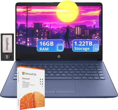 HP HP Stream 14" Laptop: 16GB RAM, 1.22TB Storage, Office 365