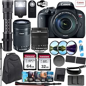 Canon 1894C003 EOS Rebel T7i DSLR Camera Bundle
