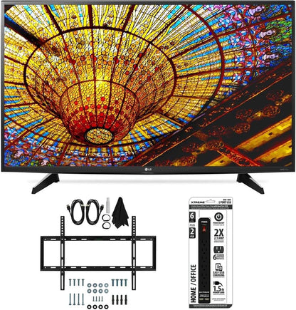 LG 43UH6100 43" 4K UHD Smart TV Wall Mount Bundle