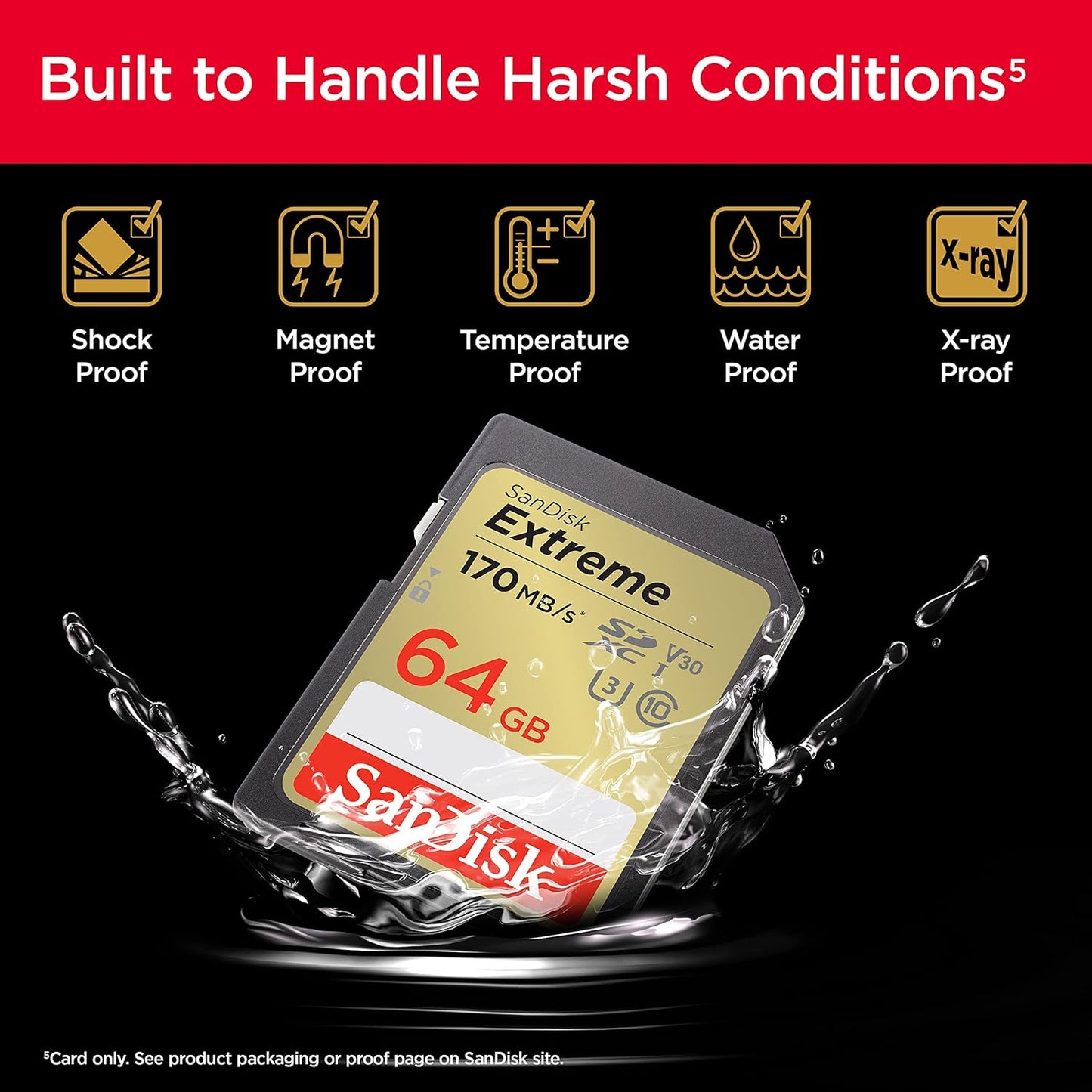 SanDisk SDSDXV2-064G-GNCIN 64GB Extreme SDXC UHS-I Card