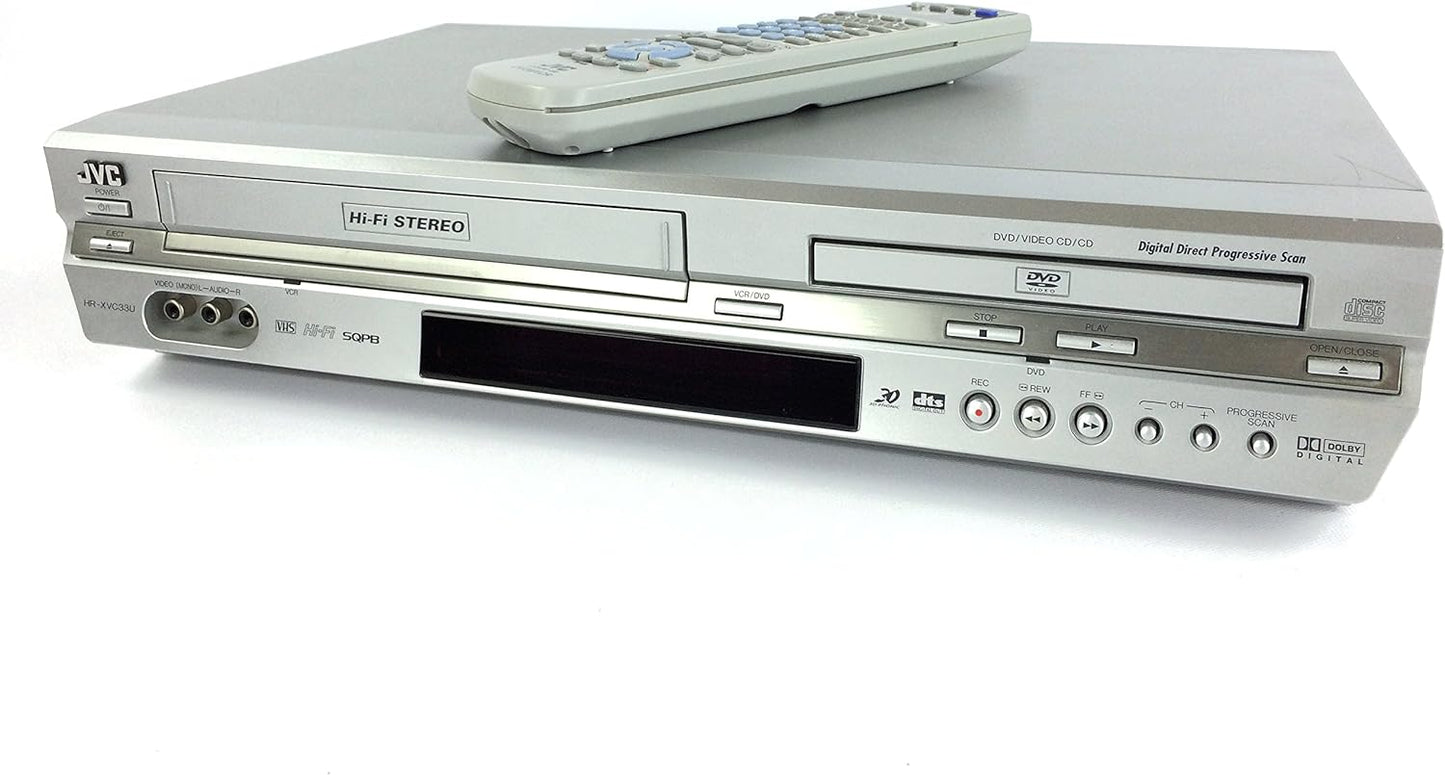 JVC HR-XVC33U Progressive Scan DVD/VCR Combo Silver