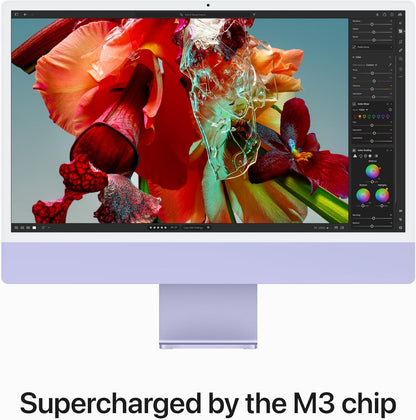 Apple M3 iMac 24-inch: 8GB, 256GB SSD, Purple