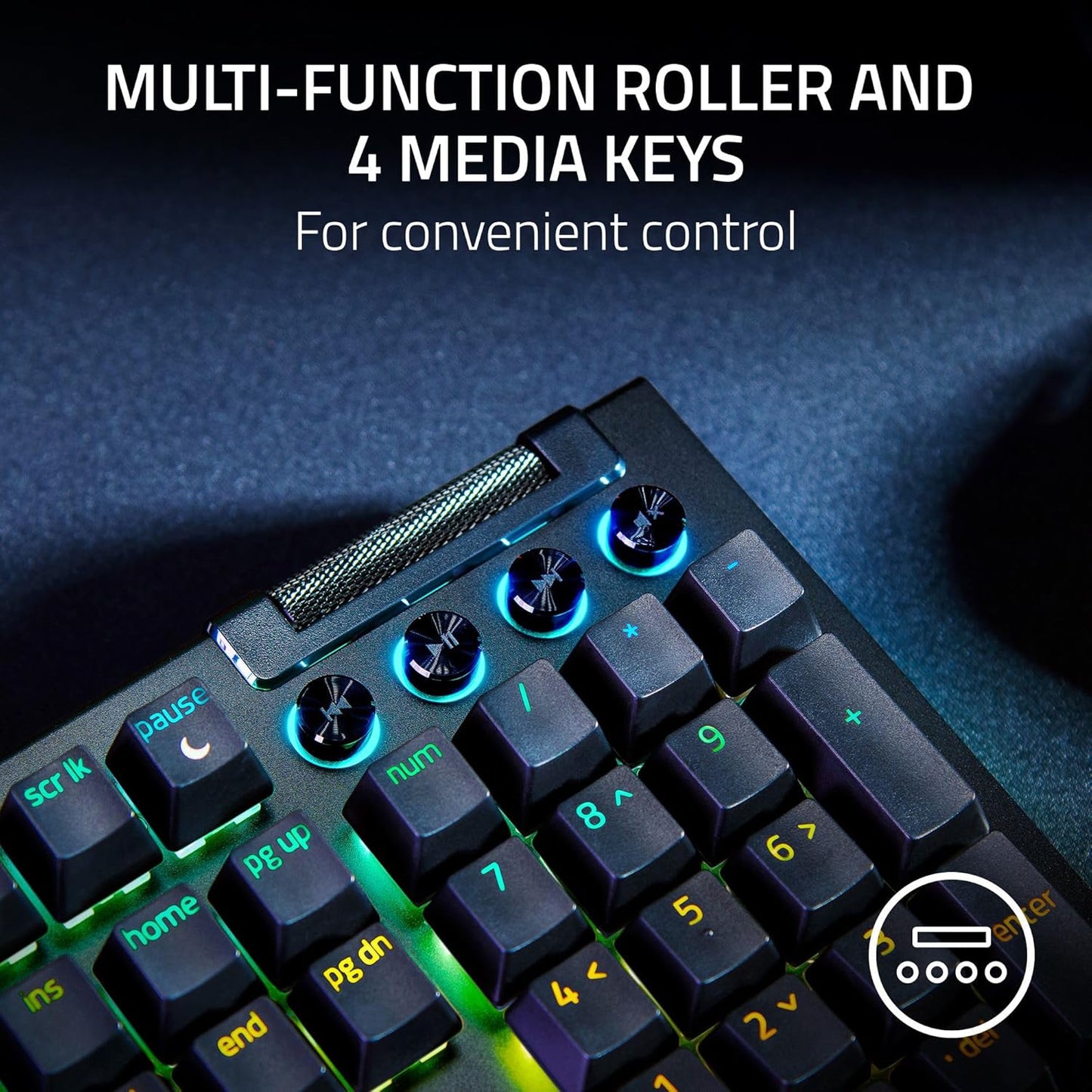Razer Blackwidow V4 Mechanical Gaming Keyboard - Green Switches (Renewed)