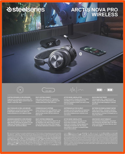 SteelSeries 61520 Arctis Nova Pro Wireless Gaming Headset