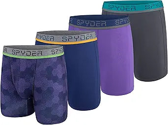 Spyder Boxer Briefs Men's 4-Pack Performance Underwear