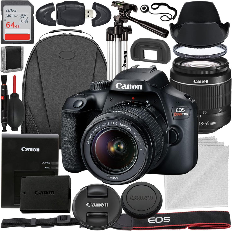Canon eos Rebel T100 DSLR Camera - 18-55mm Lens Bundle (Renewed) — main product image