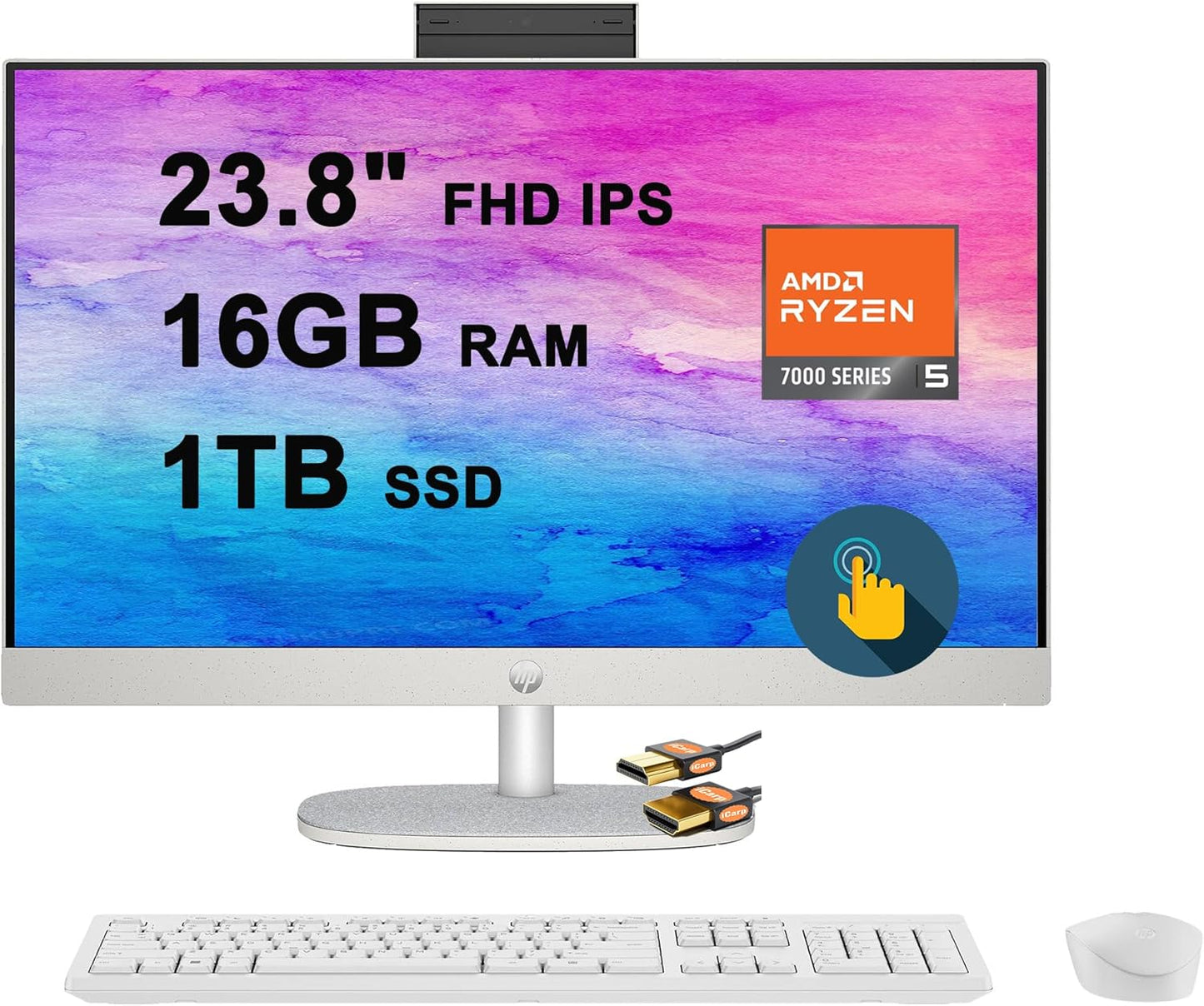HP Ryzen 5 All-in-One Desktop 1TB SSD