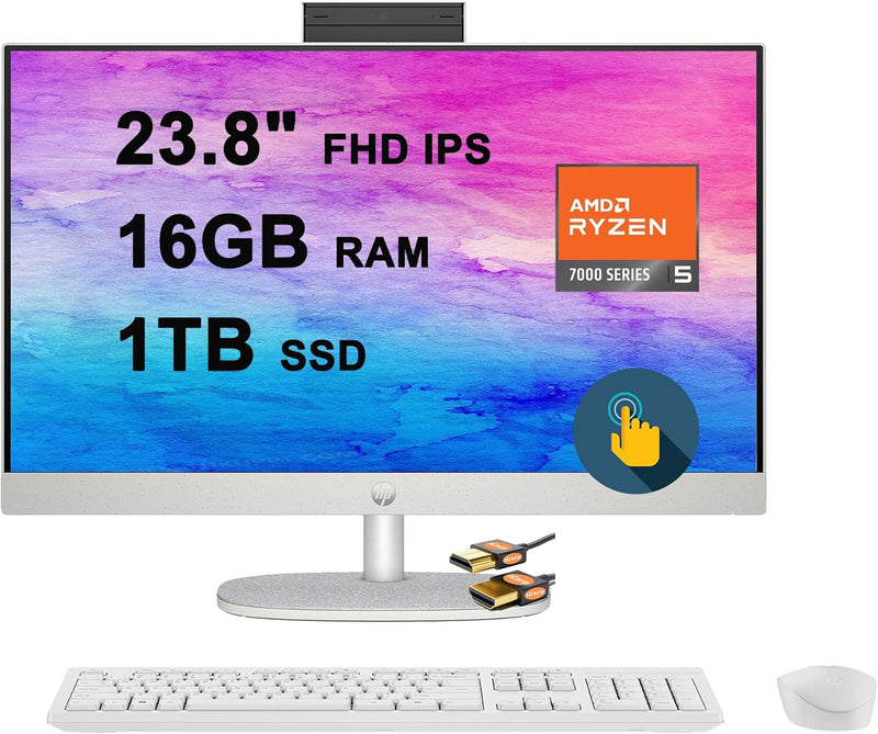 HP Ryzen 5 All-in-One Desktop 1TB SSD — main product image