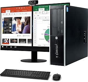 HP Compaq Elite SFF PC: i5 3.3GHz, 8GB, SSD, Monitor, Webcam (Renewed)