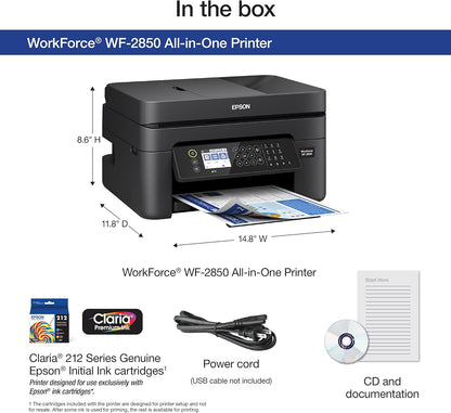 Epson C11CG31201 Workforce WF-2850 Wireless All-in-One Printer